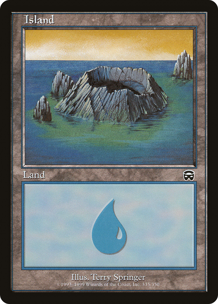 Image of Island (335) (MMQ-335) - Mercadian Masques Foil