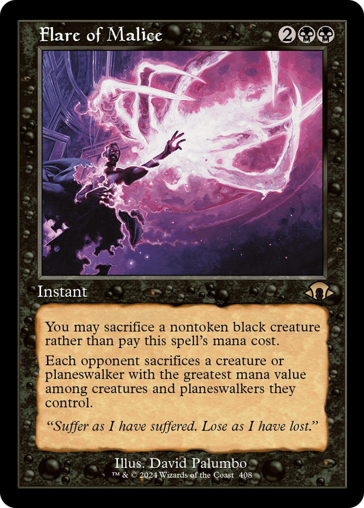 Image of Flare of Malice (Retro Frame) (MH3-408) - Modern Horizons 3 Foil