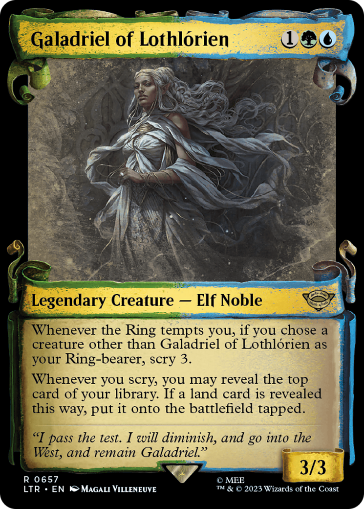 Image of Galadriel of Lothlorien (Showcase Scrolls) (LTR-657) - The Lord of the Rings: Tales of Middle-earth: (Showcase) Foil