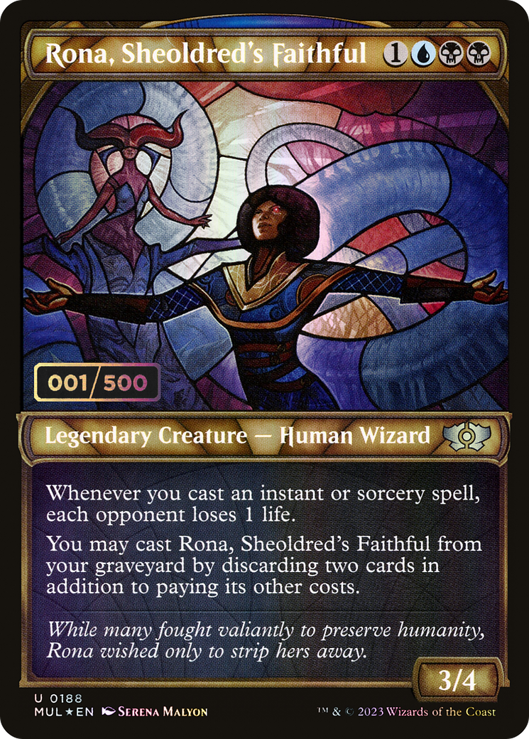 Image of Rona, Sheoldred's Faithful (Serial Numbered) (MUL-188) - Multiverse Legends: (Showcase) Foil