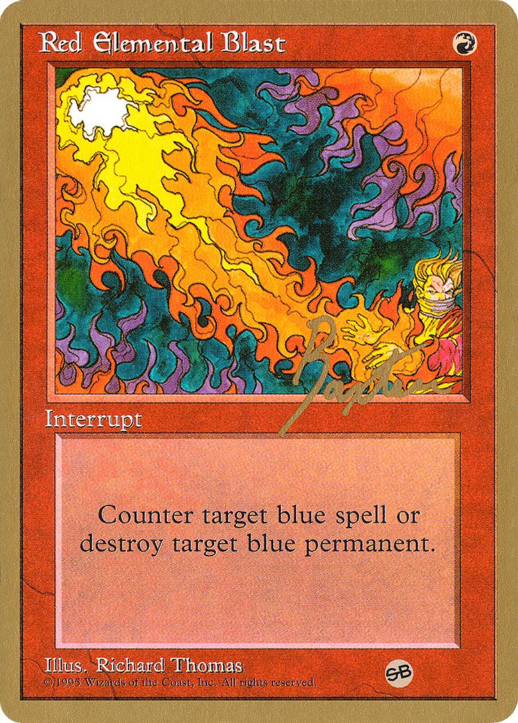 Image of Red Elemental Blast - 1996 George Baxter (4ED) (SB) (WCD-) - Pro Tour Collector Set