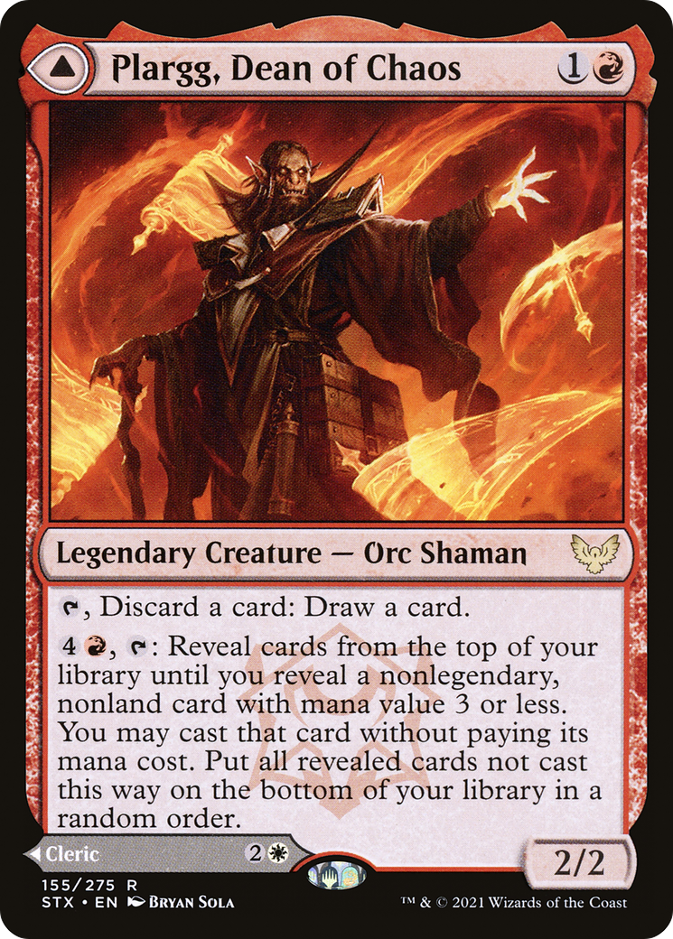 Image of Plargg, Dean of Chaos (STX-155) - Strixhaven: School of Mages Foil