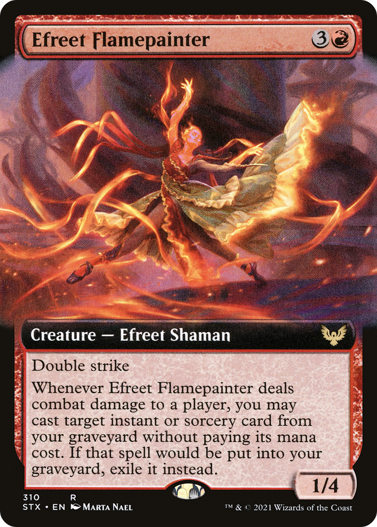 Image of Efreet Flamepainter (Extended Art) (STX-310) - Strixhaven: School of Mages: (Extended Art) Foil