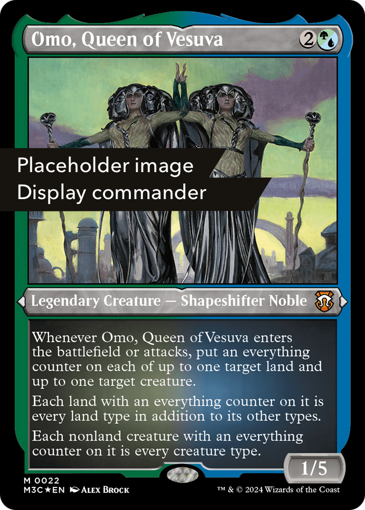Image of Omo, Queen of Vesuva (Display Commander) (Ripple Foil) - Thick Stock (M3C-149) - Modern Horizons 3 Commander Foil