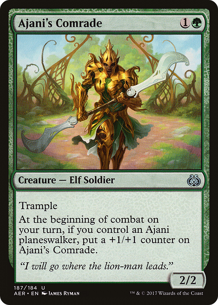 Image of Ajani's Comrade (AER-187) - Aether Revolt Foil