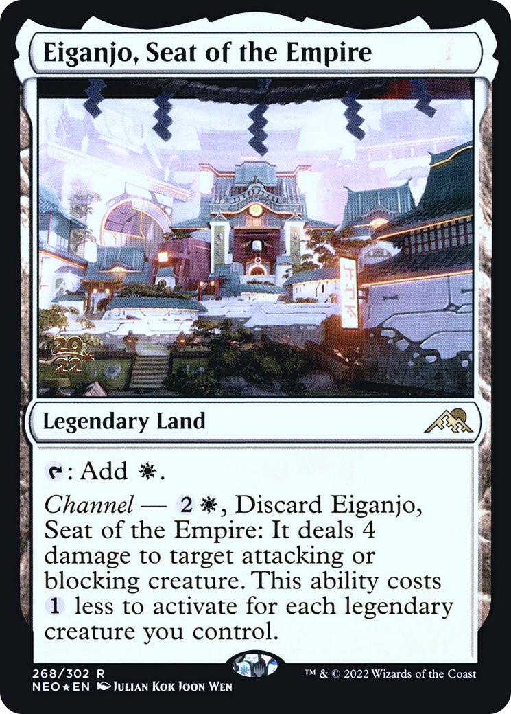 Image of Eiganjo, Seat of the Empire (PRE-268) - Kamigawa: Neon Dynasty Promos Foil