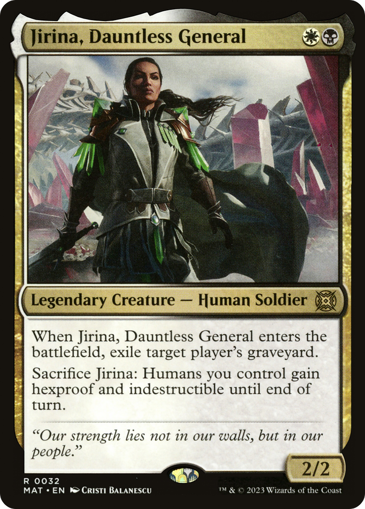 Image of Jirina, Dauntless General (MAT-032) - March of the Machine: The Aftermath Foil