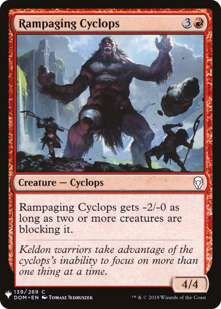 Image of Rampaging Cyclops (LIST-139) - The List