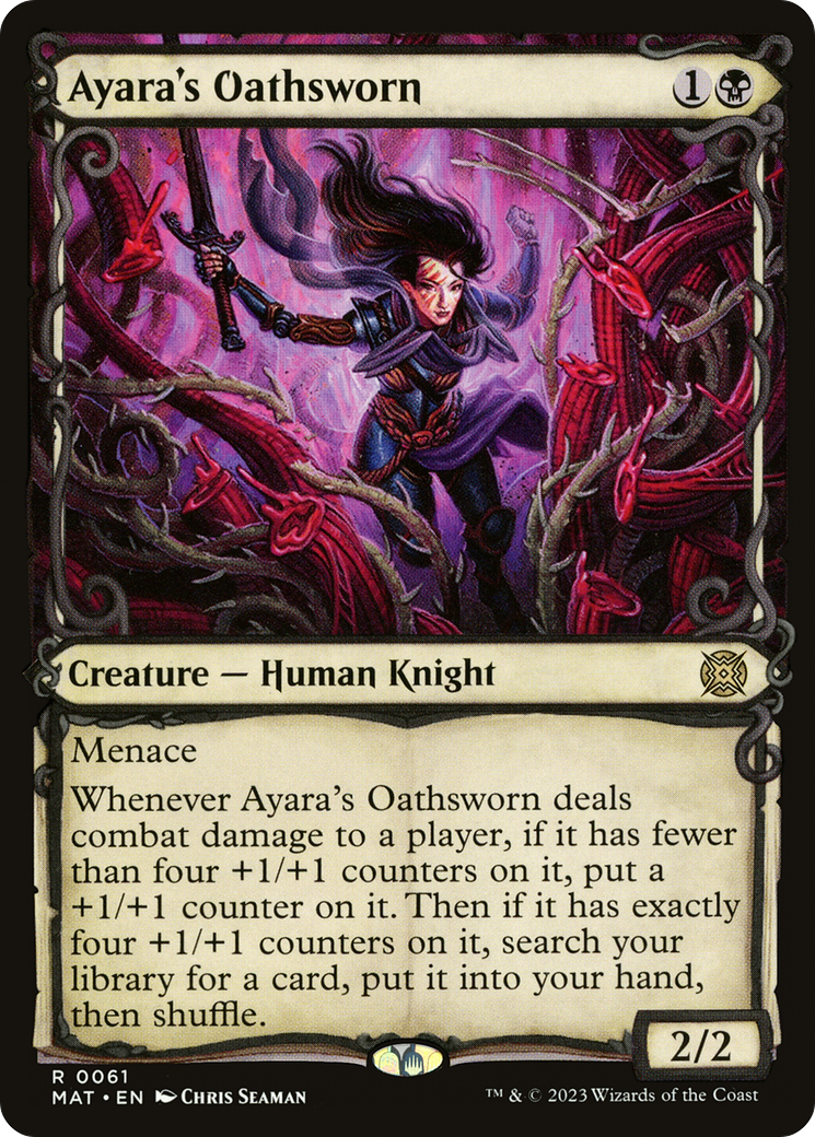 Image of Ayara's Oathsworn (Showcase) (MAT-061) - March of the Machine: The Aftermath: (Showcase) Foil