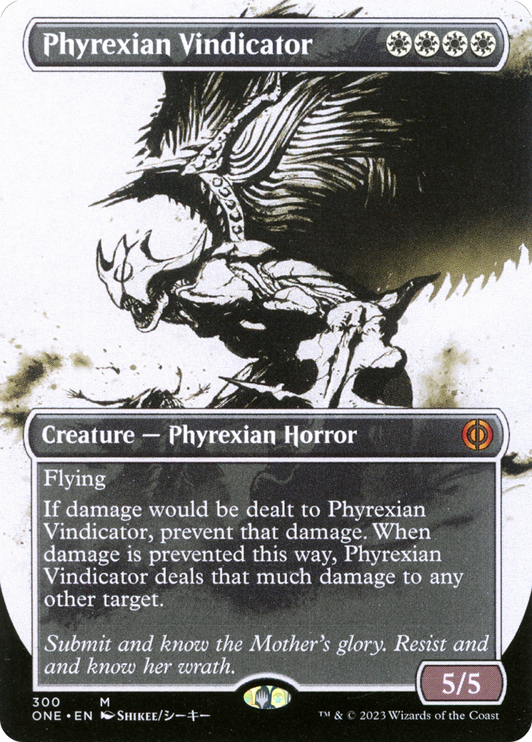 Image of Phyrexian Vindicator (Showcase) (ONE-300) - Phyrexia: All Will Be One: (Showcase) (Borderless) Foil