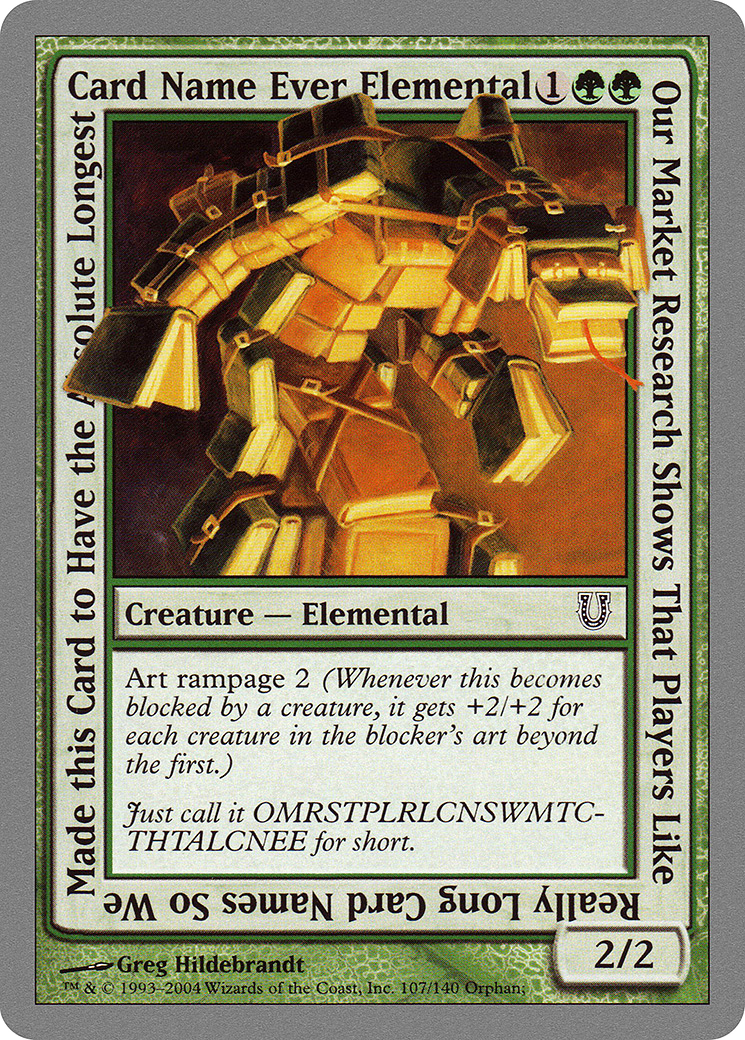 Image of Our Market Research Shows That Players Like Really Long Card Names.... (UNH-107) - Unhinged Foil
