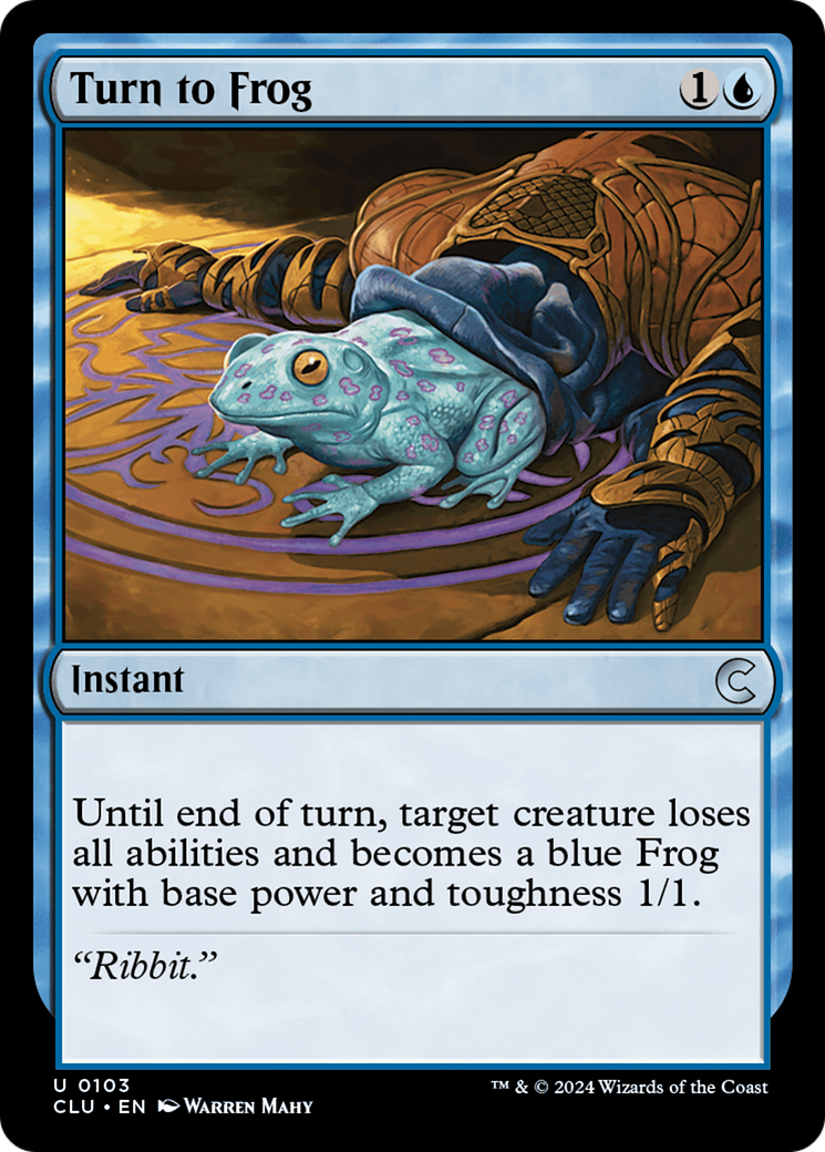 Image of Turn to Frog (CLU-103) - Ravnica: Clue Edition
