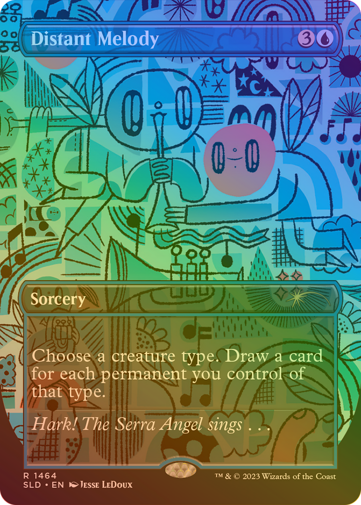 Image of Distant Melody (Rainbow Foil) (SLD-1464★) - Secret Lair Drop (Borderless) Foil