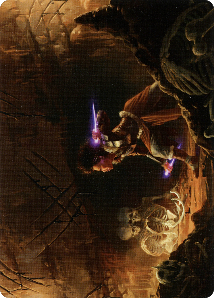 Image of Dogged Pursuit Art Card (ASKHM-021) - Art Series: Kaldheim (Borderless)