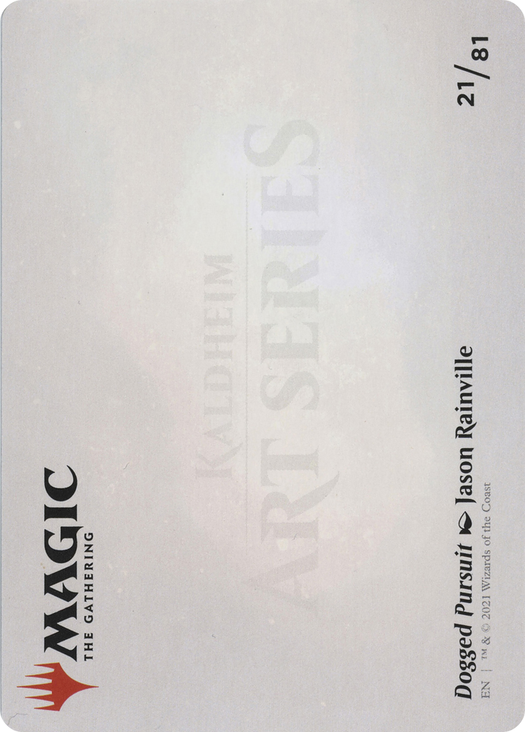Image of Dogged Pursuit Art Card (ASKHM-021) - Art Series: Kaldheim (Borderless)
