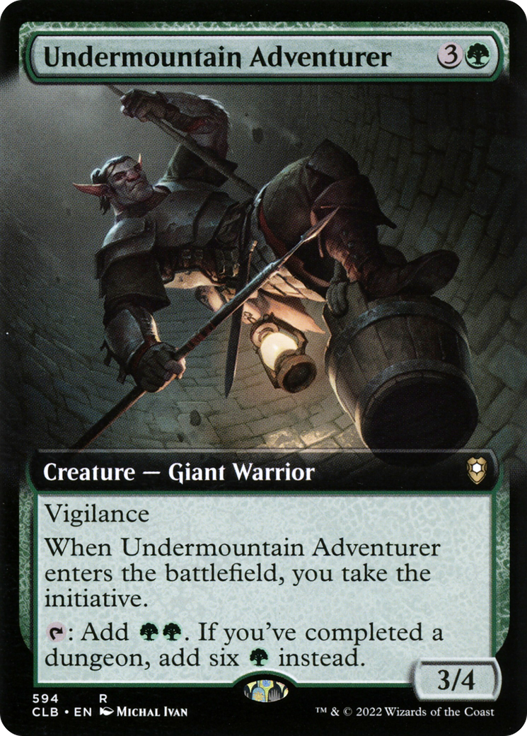 Image of Undermountain Adventurer (Extended Art) (CLB-594) - Commander Legends: Battle for Baldur's Gate: (Extended Art)