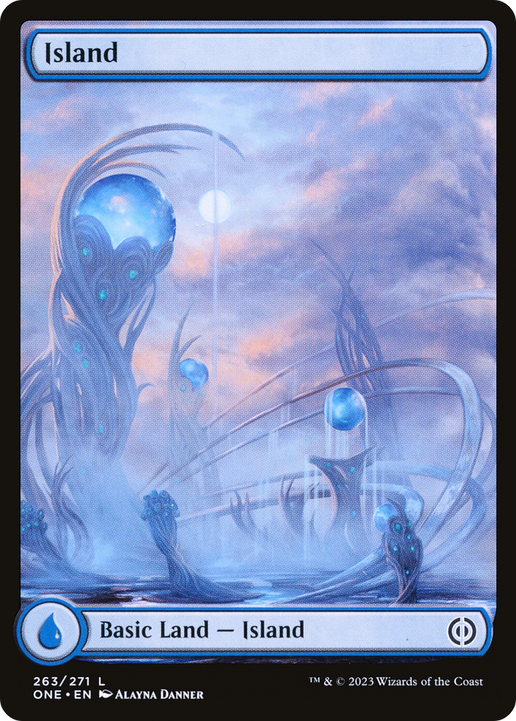 Image of Island (263) - Full Art (ONE-263) - Phyrexia: All Will Be One