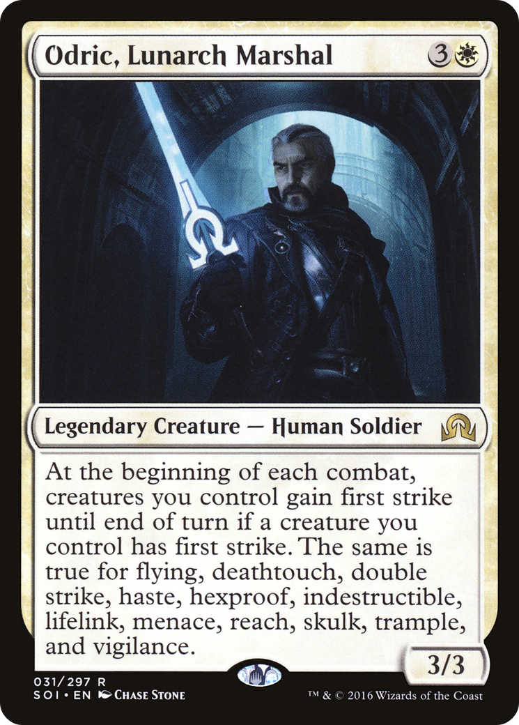 Image of Odric, Lunarch Marshal (SOI-031) - Shadows over Innistrad Foil