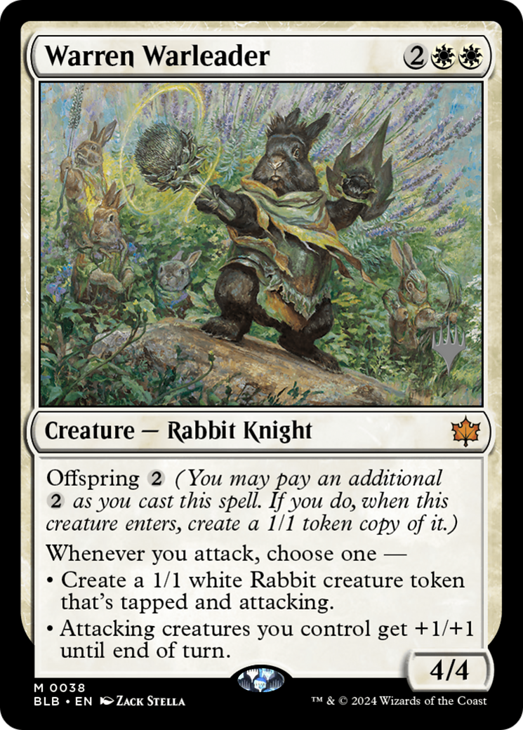 Image of Warren Warleader (PPBLB-038) - Bloomburrow Promos