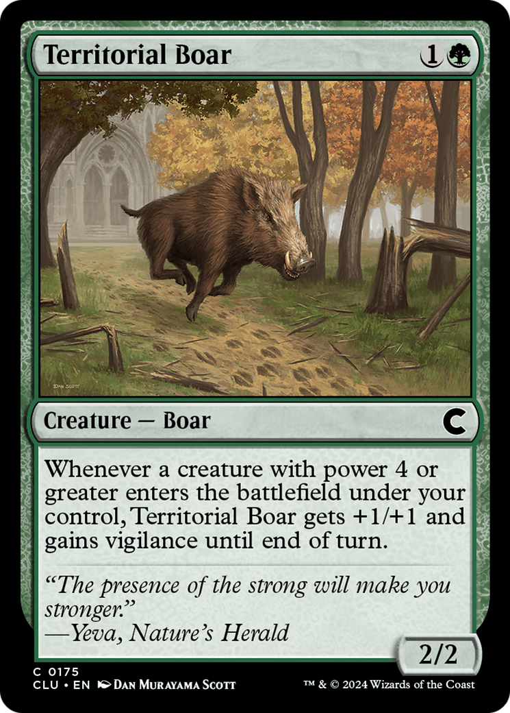 Image of Territorial Boar (CLU-175) - Ravnica: Clue Edition