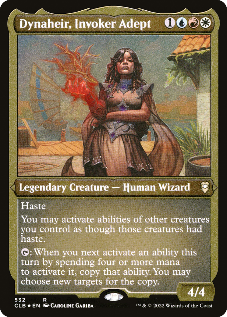 Image of Dynaheir, Invoker Adept (CLB-532) - Commander Legends: Battle for Baldur's Gate Etched Foil