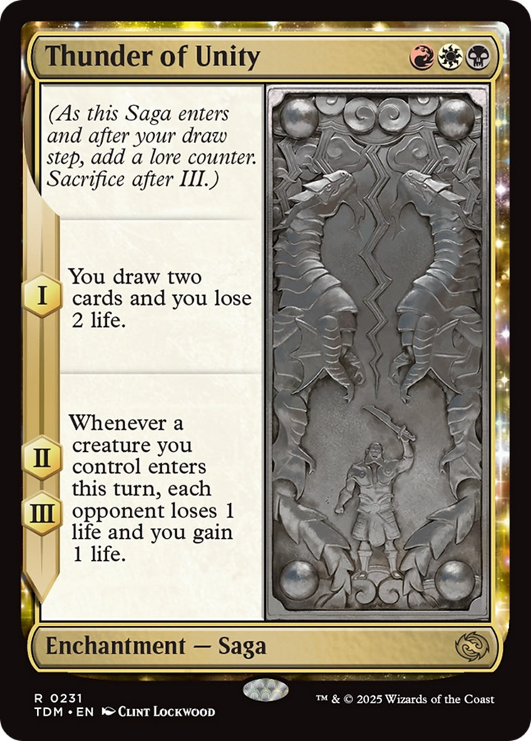Image of Thunder of Unity (TDM-231) - Tarkir: Dragonstorm: (enchantment) Foil