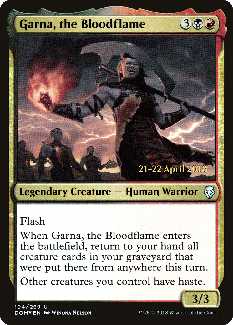 Image of Garna, the Bloodflame (PRE-194) - Dominaria Promos Foil