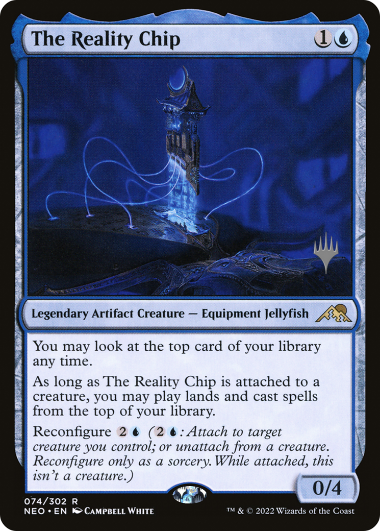 Image of The Reality Chip (PPNEO-074) - Kamigawa: Neon Dynasty Promos