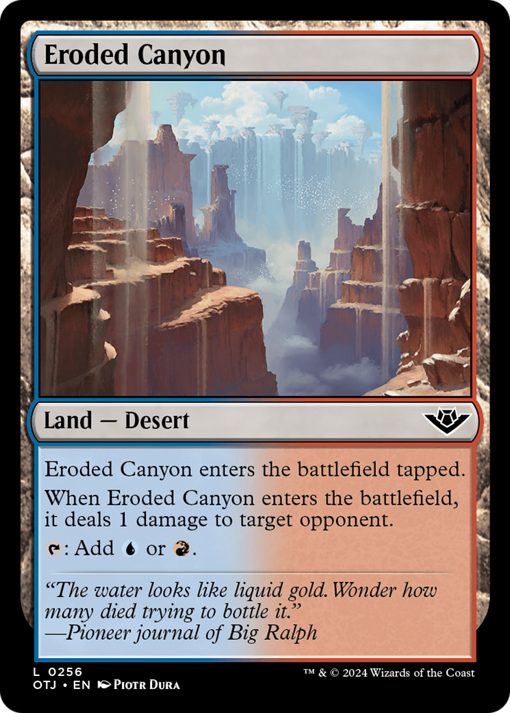 Image of Eroded Canyon (OTJ-256) - Outlaws of Thunder Junction Foil