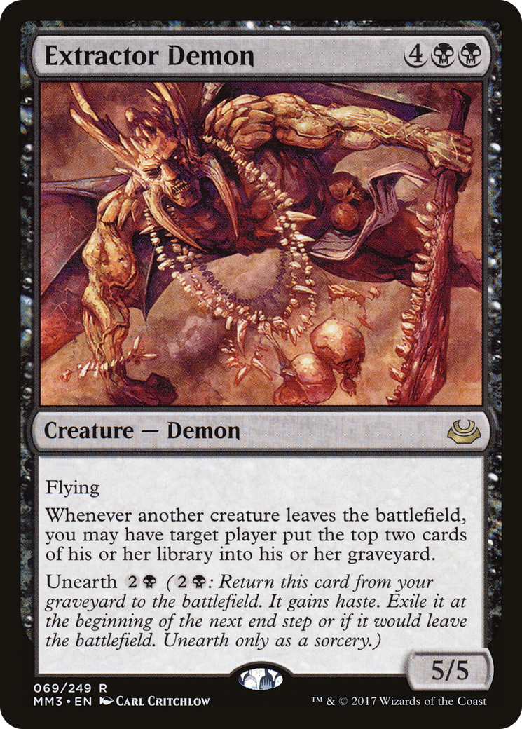 Image of Extractor Demon (MM3-069) - Modern Masters 2017 Foil