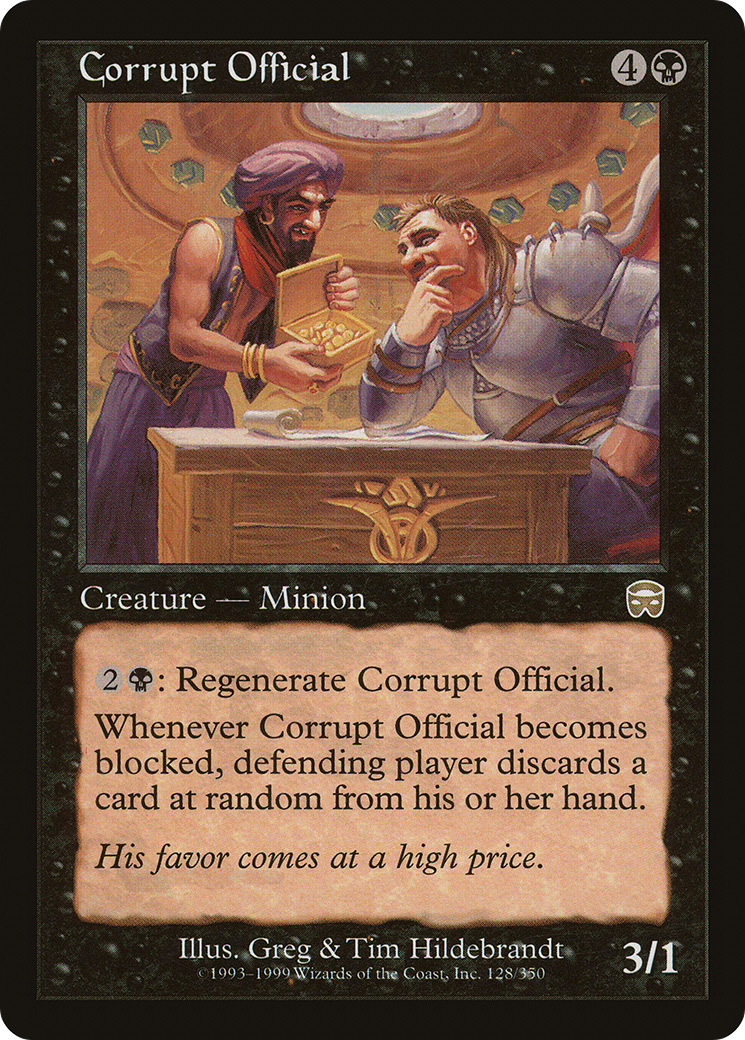 Image of Corrupt Official (MMQ-128) - Mercadian Masques