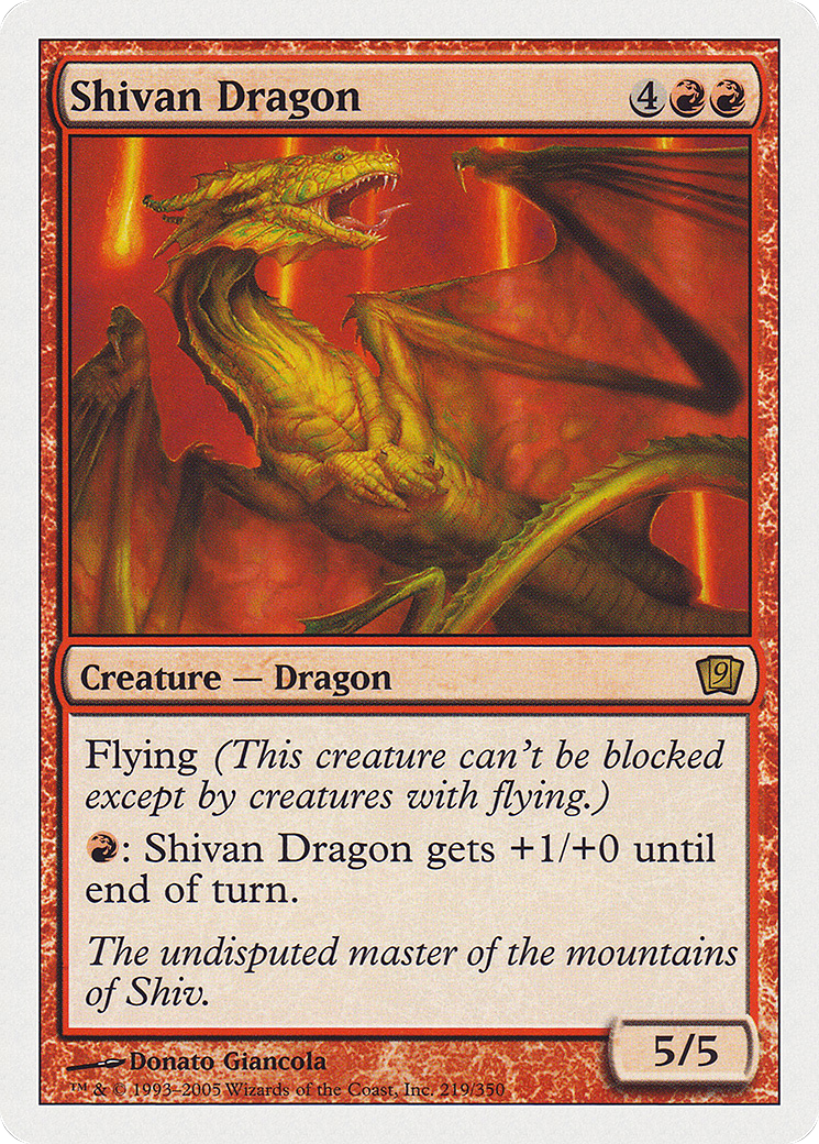 Image of Shivan Dragon (9ED-219) - 9th Edition Foil