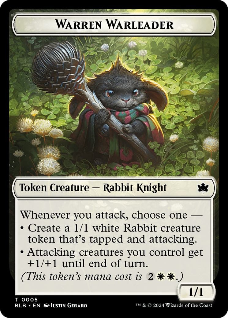 Image of Warren Warleader Token (BLB-005) - Bloomburrow Tokens
