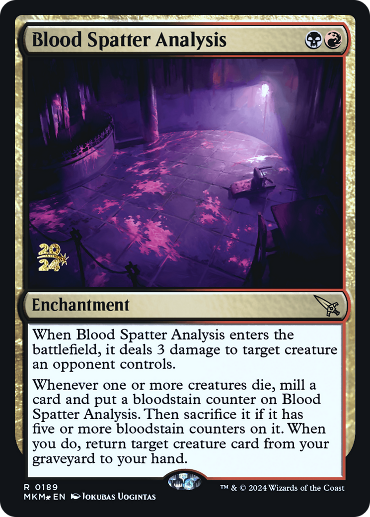 Image of Blood Spatter Analysis (PRE-189) - Murders at Karlov Manor Promos Foil