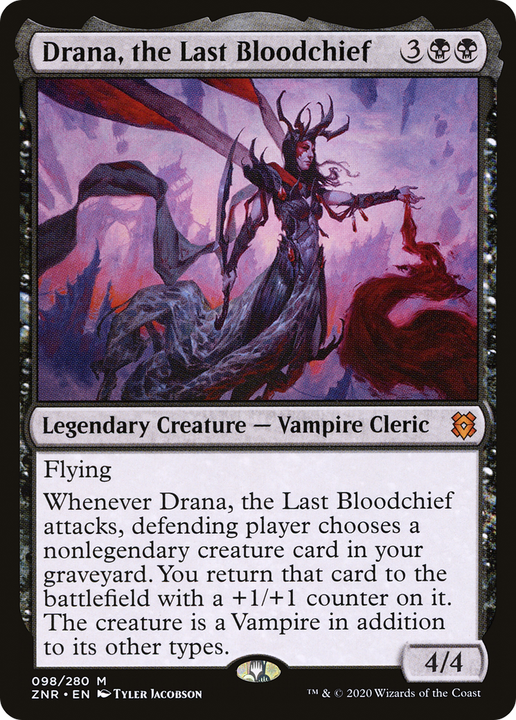 Image of Drana, the Last Bloodchief (ZNR-098) - Zendikar Rising Foil