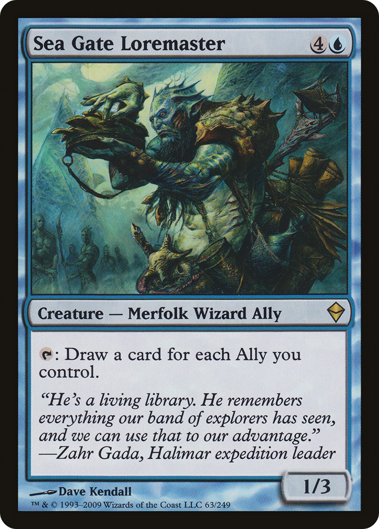 Image of Sea Gate Loremaster (ZEN-063) - Zendikar Foil