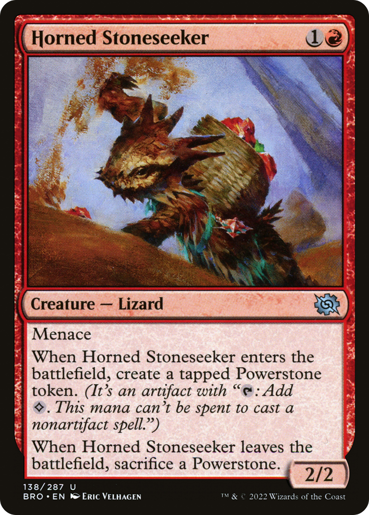 Image of Horned Stoneseeker (BRO-138) - The Brothers' War Foil