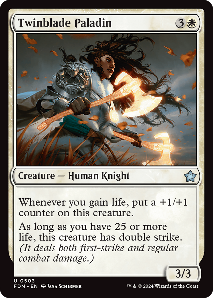 Image of Twinblade Paladin (FDN-503) - Foundations