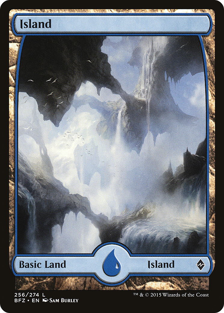 Image of Island (256) - Full Art (BFZ-256) - Battle for Zendikar Foil