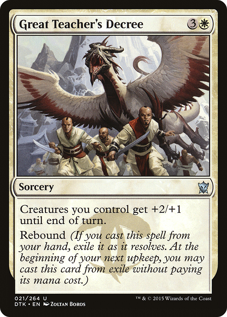 Image of Great Teacher's Decree (DTK-021) - Dragons of Tarkir Foil