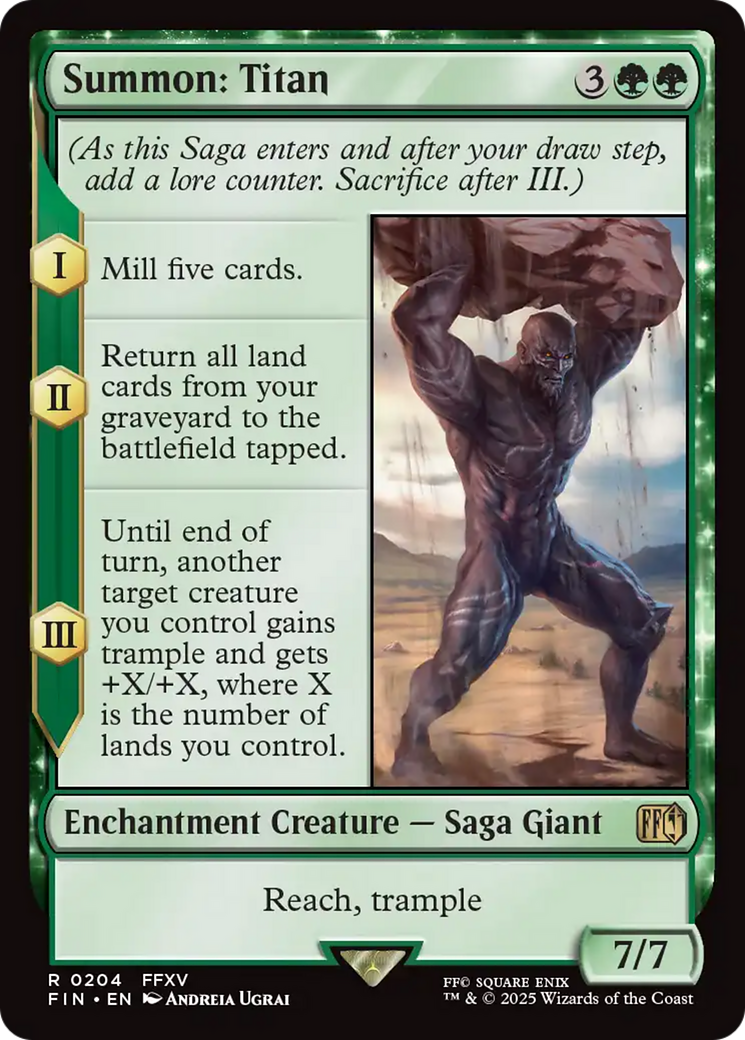 Image of Summon: Titan (FIN-204) - FINAL FANTASY: (enchantment) Foil