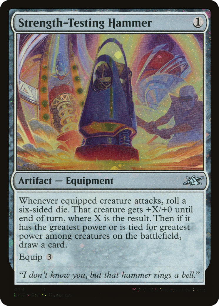 Image of Strength-Testing Hammer (Galaxy Foil) (UNF-479) - Unfinity Foil