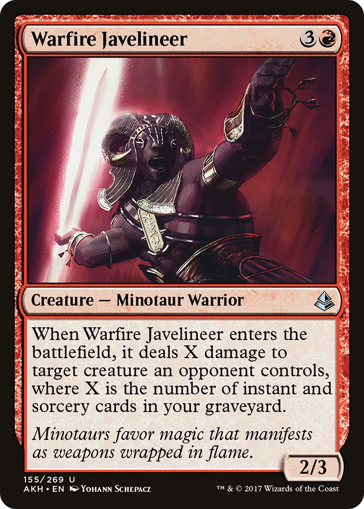 Image of Warfire Javelineer (AKH-155) - Amonkhet Foil