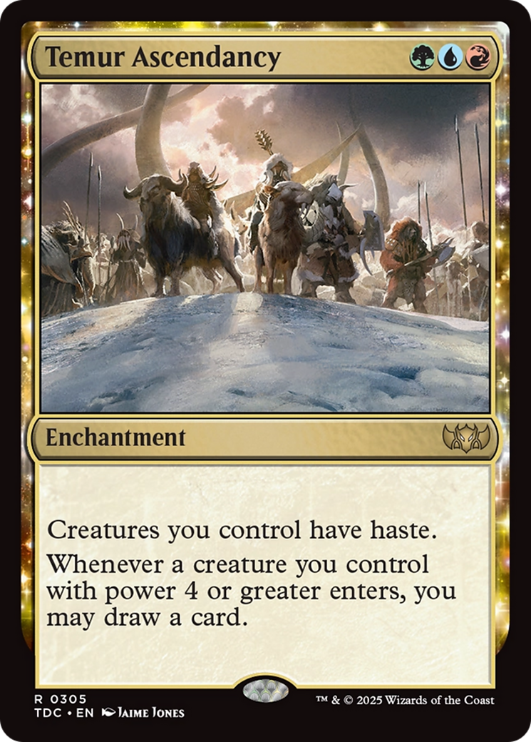 Image of Temur Ascendancy (TDC-305) - Commander: Tarkir: Dragonstorm: (enchantment)