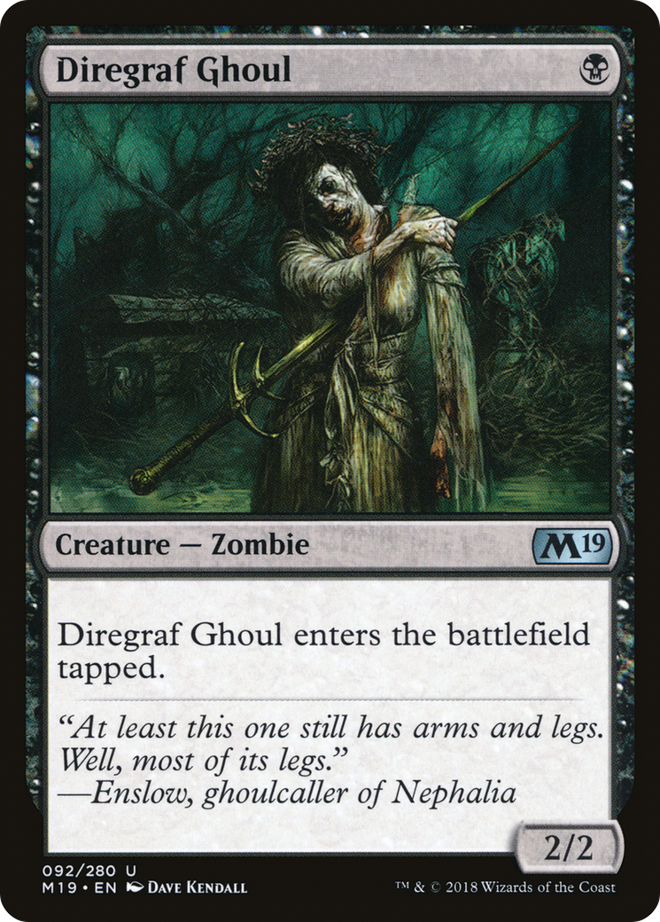 Image of Diregraf Ghoul (M19-092) - Core Set 2019 Foil