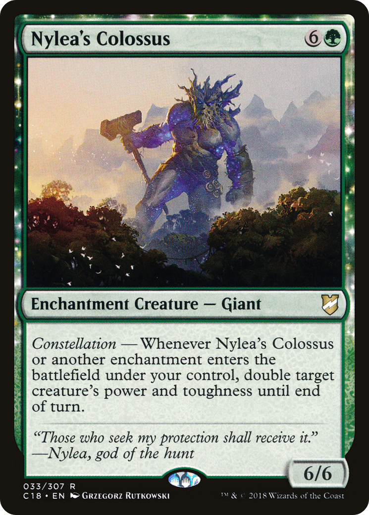 Image of Nylea's Colossus (C18-033) - Commander 2018: (enchantment)