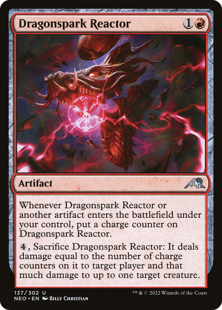 Image of Dragonspark Reactor (NEO-137) - Kamigawa: Neon Dynasty Foil