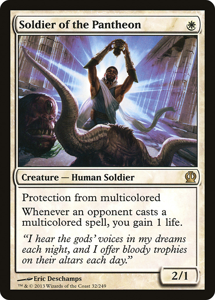 Image of Soldier of the Pantheon (THS-032) - Theros Foil