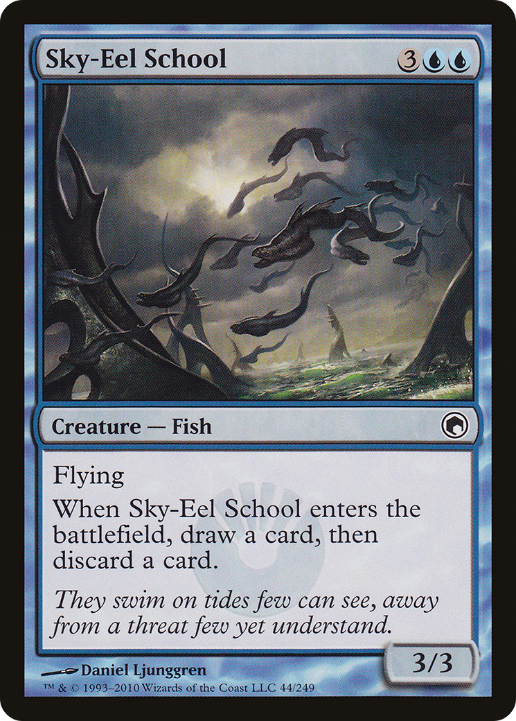 Image of Sky-Eel School (SOM-044) - Scars of Mirrodin Foil