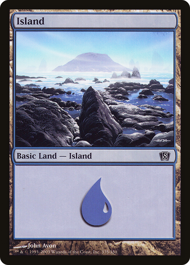 Image of Island (335) (8ED-335) - 8th Edition Foil